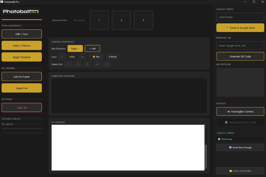 Photobooth Pro Interface
