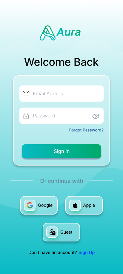Aura Login Screen